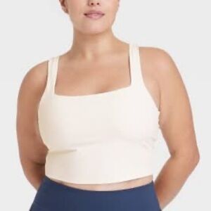 All In Motion Women’s Everyday Soft Cream Sports Bra Tank Top